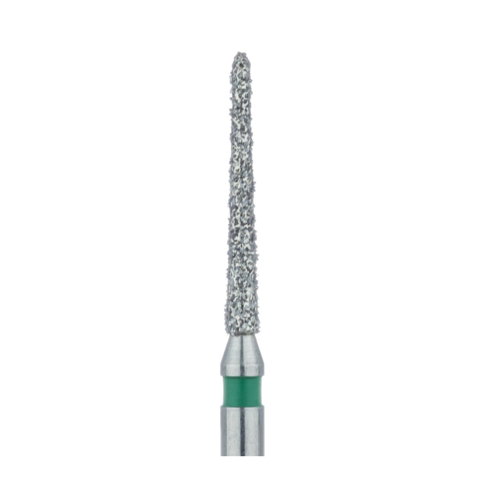 Meisinger 879G-012-FG Diamond Bur, FG, Coarse (Green), Tapered Torpedo, 1.2 mm Head Diameter, 10 mm Working Length, 5/Pkg thumbnail 3