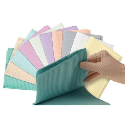 Crosstex PolyBack Patient Towels, 3-Ply Tissue/1-Ply Poly, Blue, 13" x 19", 500/Case, WPXBL thumbnail 6
