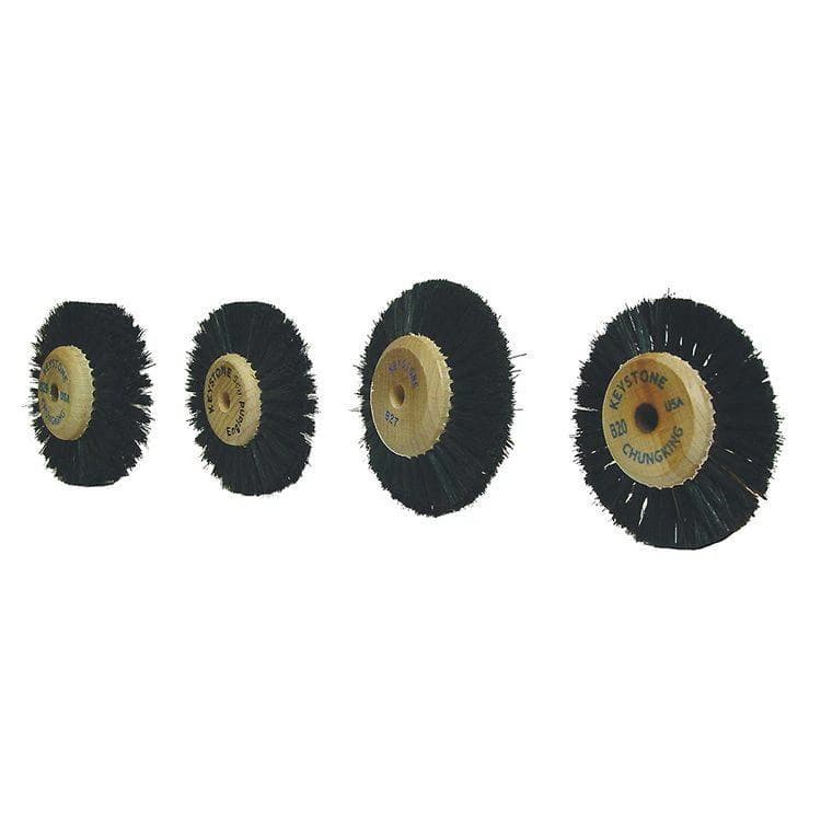 Keystone Industries B12 Converging Bristle Lathe Brush, Plastic Hub, 1-7/8" Diameter, 2 Rows, 12/Pack, 1170180 thumbnail 4