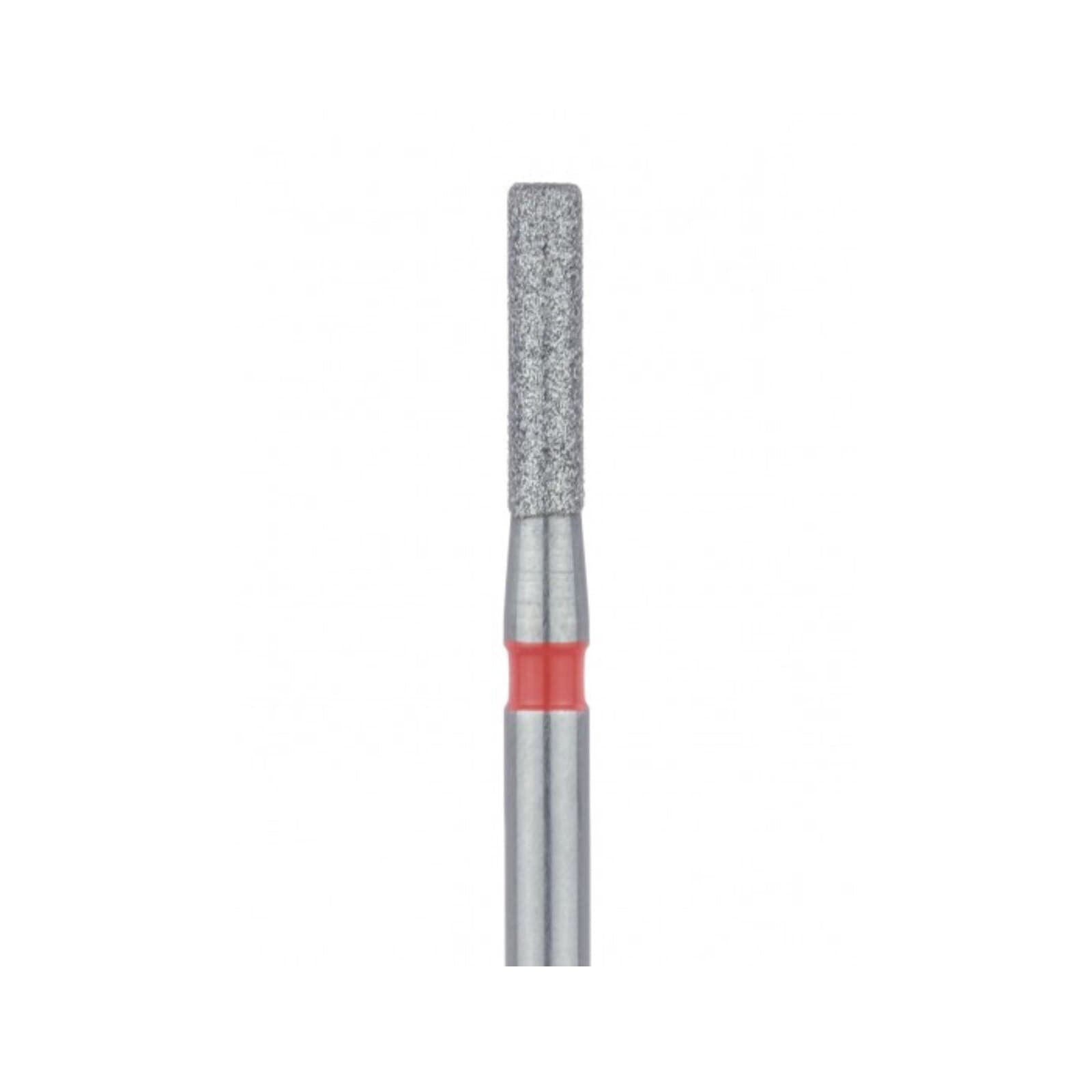 Meisinger 841F-014-FG Fine Diamond Bur, Round Edge Cylinder, Friction Grip, 1.4 mm Diameter, 6 mm Working Length, Red Ring, 5/Pack thumbnail 3