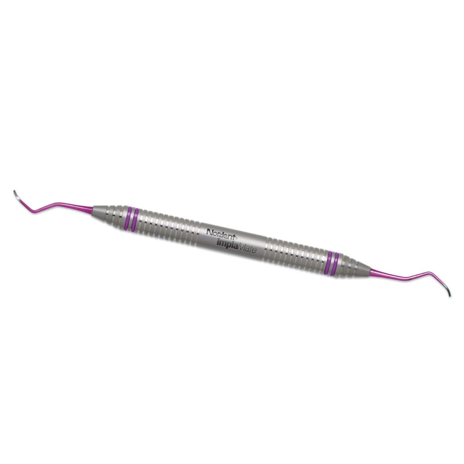 Nordent ImplaMate Implant Scaler, Double-Ended Offset Sickle #N67, Titanium Tips, DuraLite ColorRings Handle, CEISN67 thumbnail 3