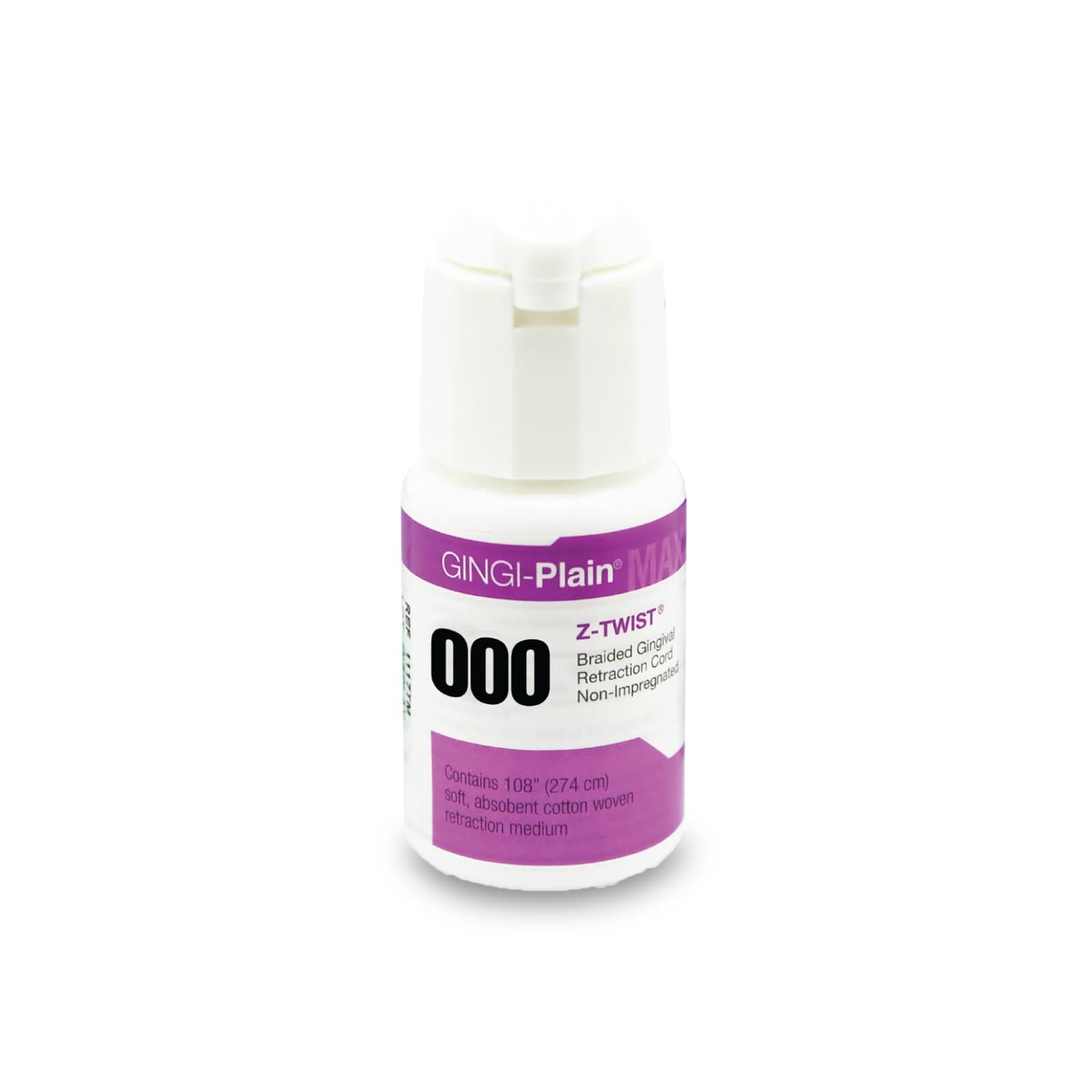 Gingi-Plain Max Z-Twist Weave Retraction Cord, Non-Impregnated, #000 Extremely Thin, 108" per Bottle, 1117TM thumbnail 5