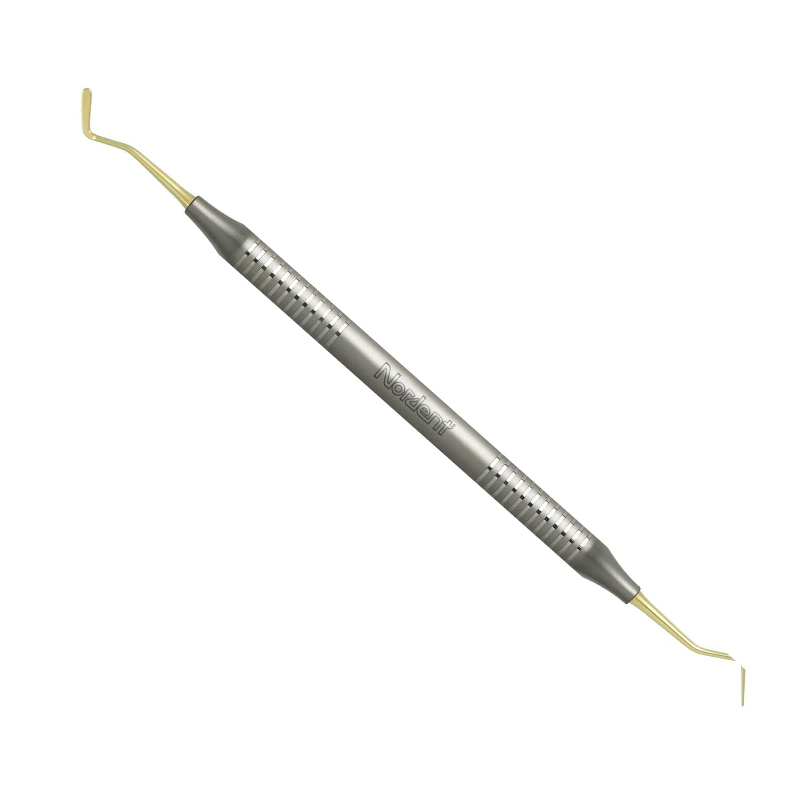 Nordent Composite Placement Instrument, Double-Ended, Double Paddle #1T (0/90°), Titanium Nitride Coated, DuraLite Round Handle, REPFI1T thumbnail 3