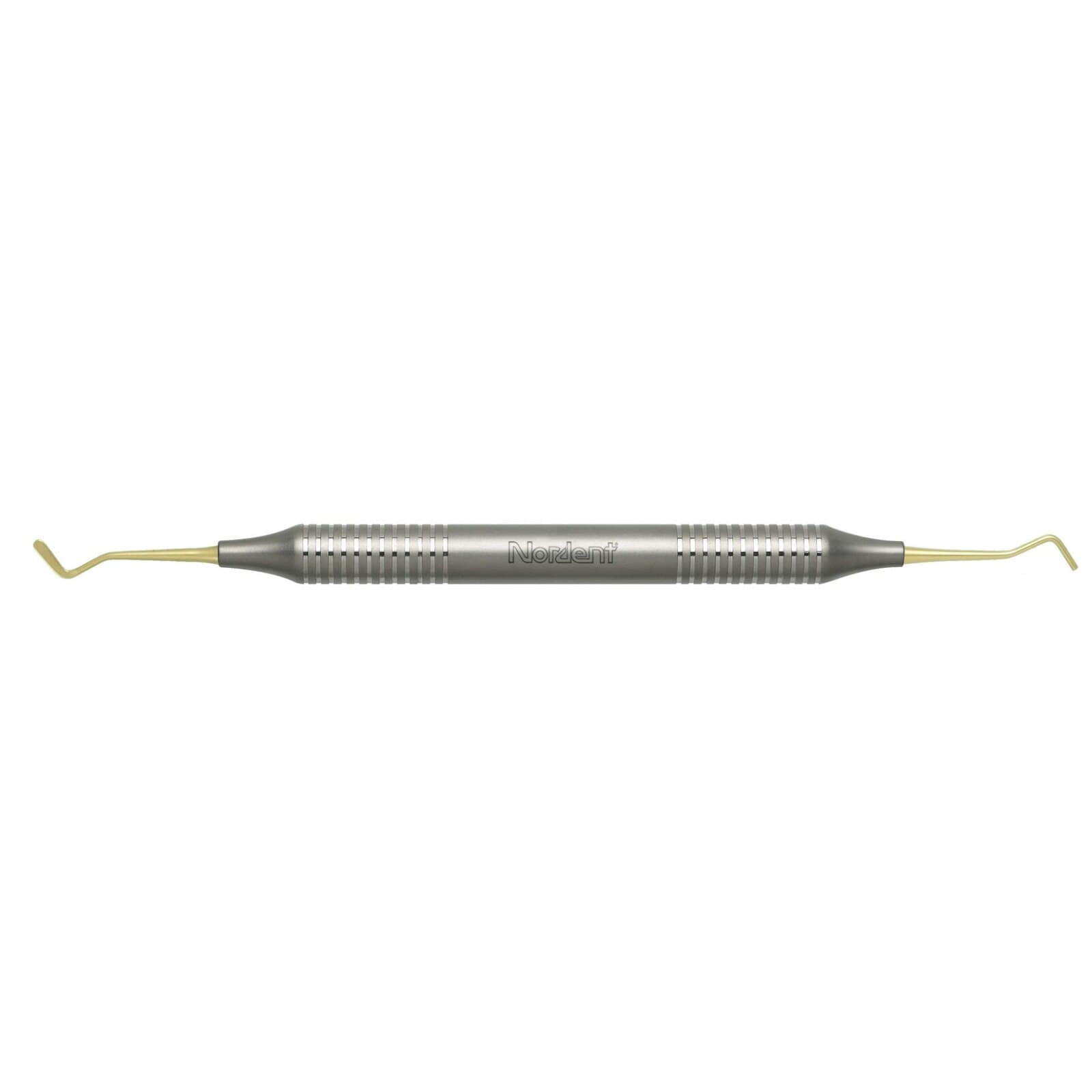 Nordent Composite Placement Instrument, Double-Ended, #3T Paddle/Condenser, Titanium Nitride Coated, DuraLite Round Handle, REPFI3T thumbnail 3