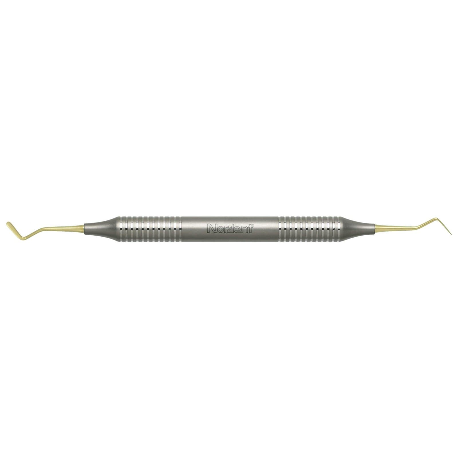 Nordent Composite Placement Instrument, #40T, Double Paddle, Titanium Nitride Coated, DuraLite Round Handle, Stainless Steel, Double End, REPFI40T thumbnail 8