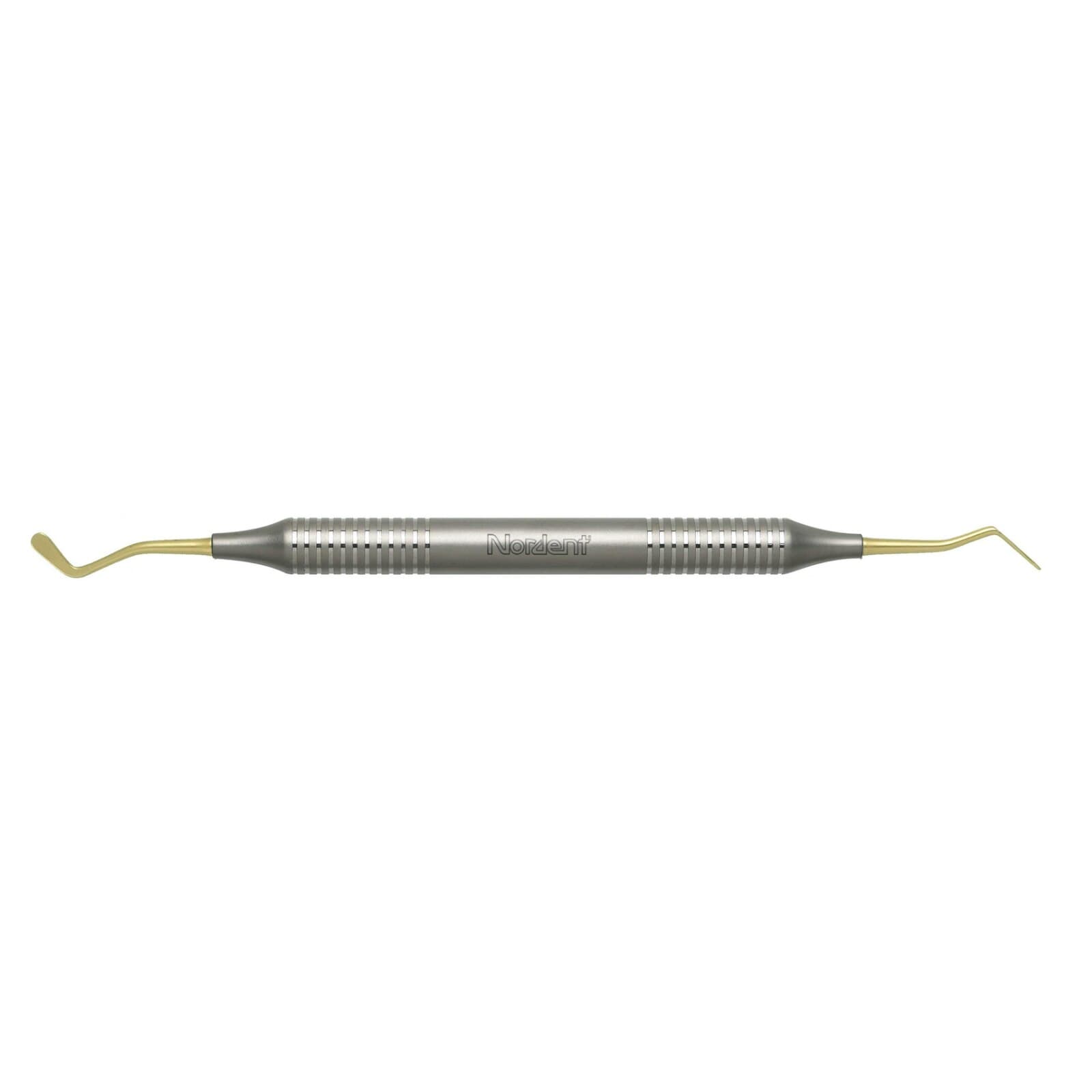 Nordent Composite Placement Instrument, Double End, Double Paddle #5T, Titanium Nitride Coated, DuraLite Round Handle, Stainless Steel, REPFI5T thumbnail 2