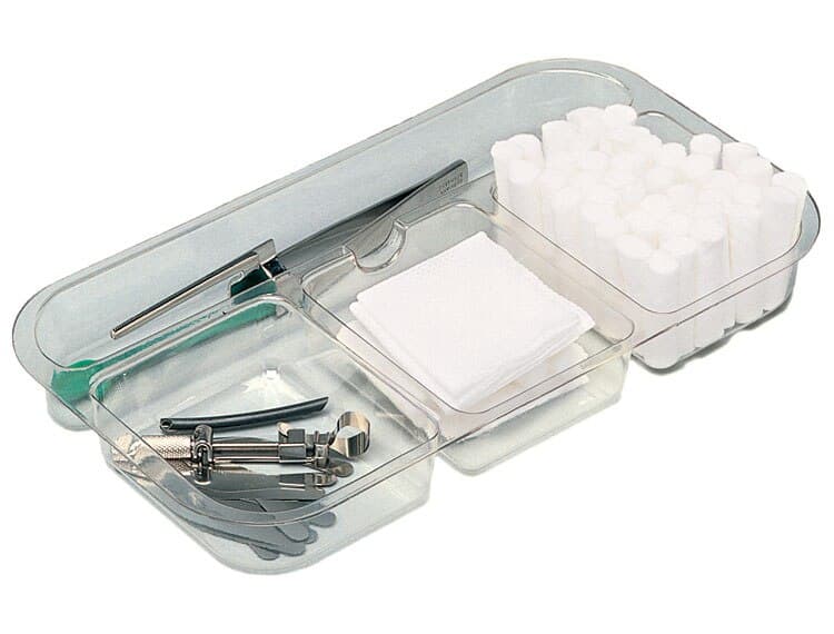 Zirc Divided Slide Tray, Clear, 9-3/4" x 5-3/8" x 1-1/16", 20Z466 thumbnail 3