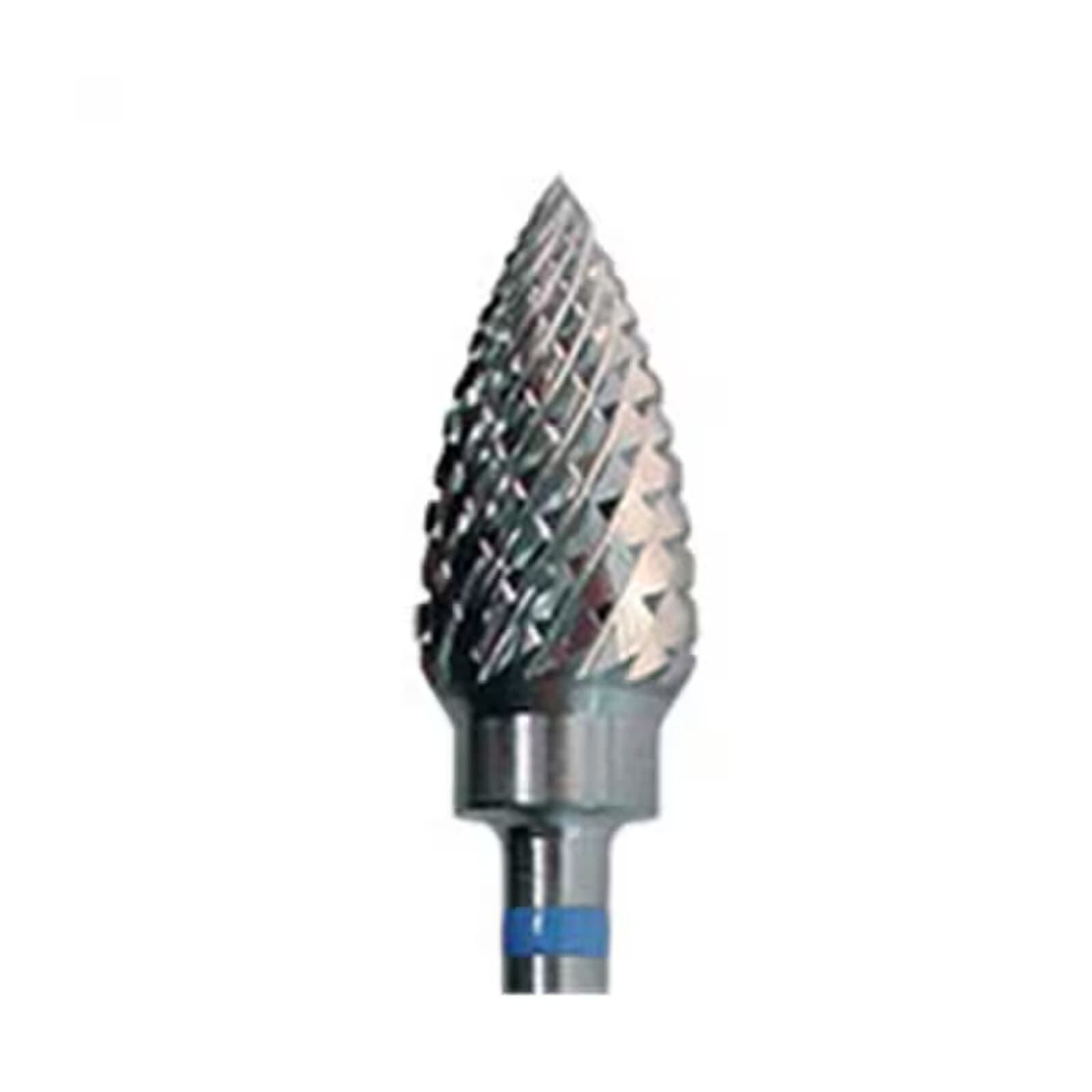 Meisinger Lab Carbide Bur HM78GX-060-HP, Medium Crosscut Flame, HP Handpiece, 6.0 mm Diameter, 1/Pkg thumbnail 2