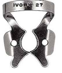 Ivory Rubber Dam Clamp, Winged, #27, Regular Molar, Stainless Steel, 50057372 thumbnail 3