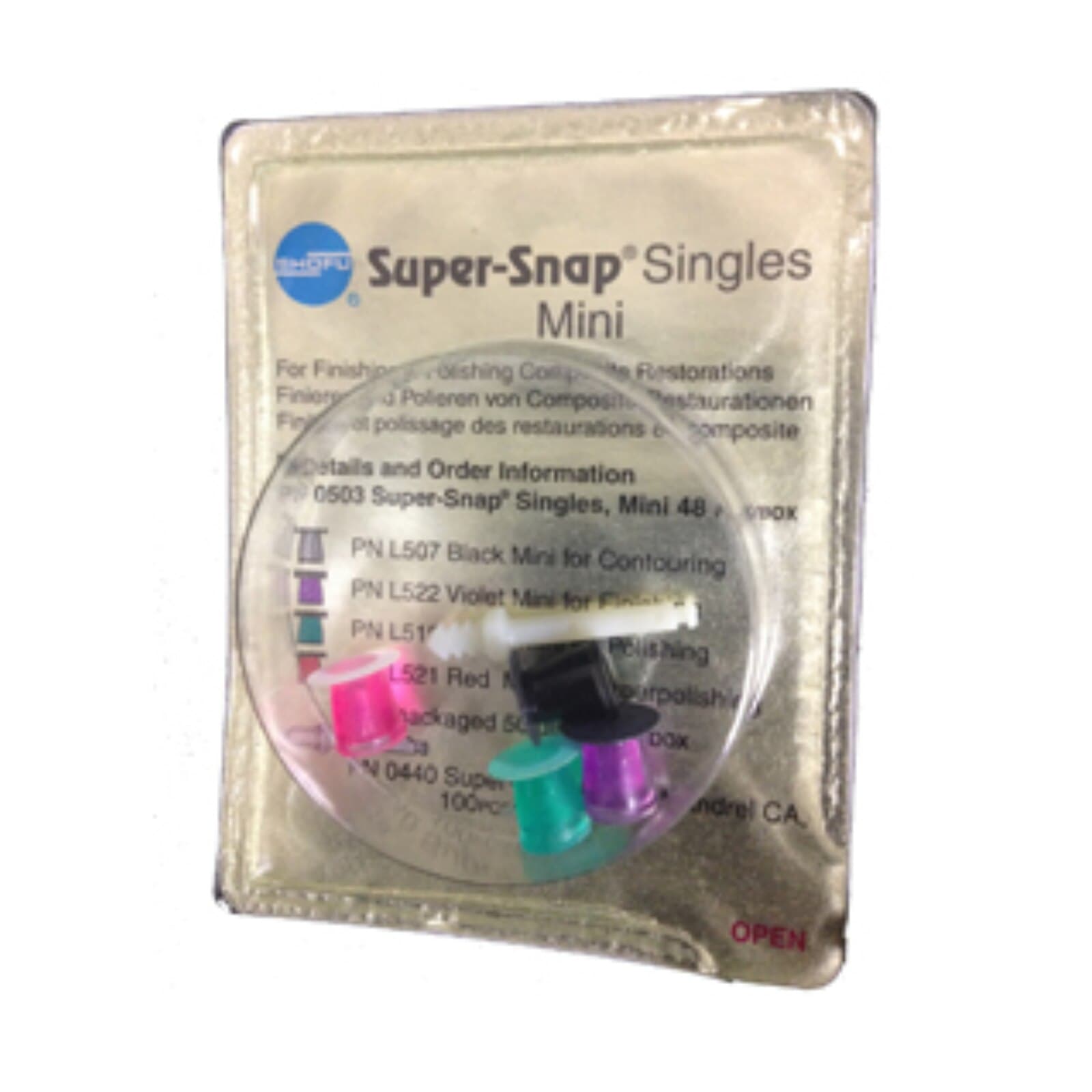Super-Snap Singles Mini Disks, 8 mm, Assorted Grit, CA Shank, 48/Pkg, 0503 thumbnail 8