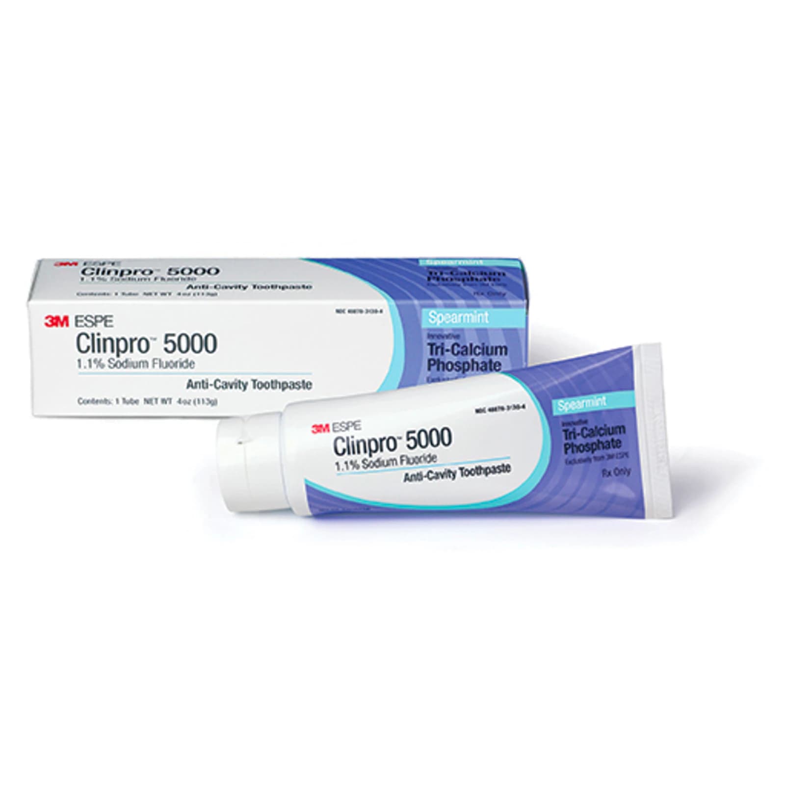 Clinpro 5000 Toothpaste, 1.1% Sodium Fluoride, Spearmint, 4 oz Tube, 24/Case - Clinpro 5000 Toothpaste 1.1% NaF Dentifrice Spearmint 4oz Tube 24Cs - Image 1