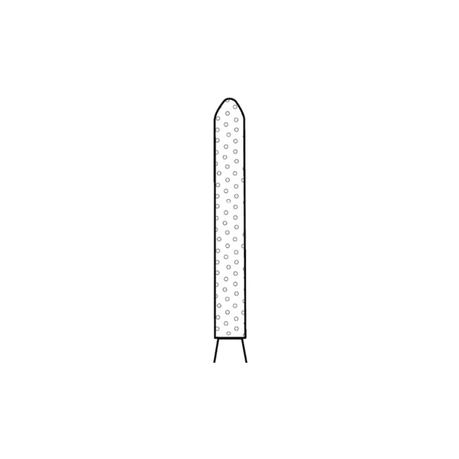 Two Striper® Diamond Bur, FG, Coarse, Green, Bevel-End Cylinder, #248.8, 1.1 mm Major/0.4 mm Minor Diameter, 8.0 mm Length, 5/Pkg, 2015065 thumbnail 2
