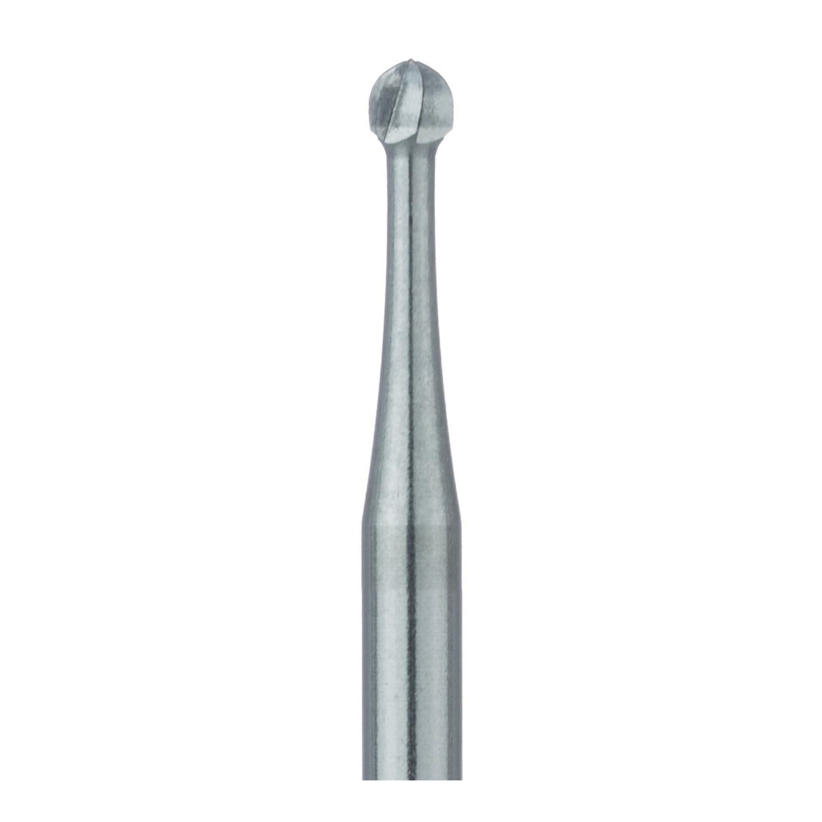 Meisinger HM1-014-SS Operative Tungsten Carbide Bur, Round, Size #4, 1.4 mm, Friction Grip Short Shank, 5/Pk thumbnail 3