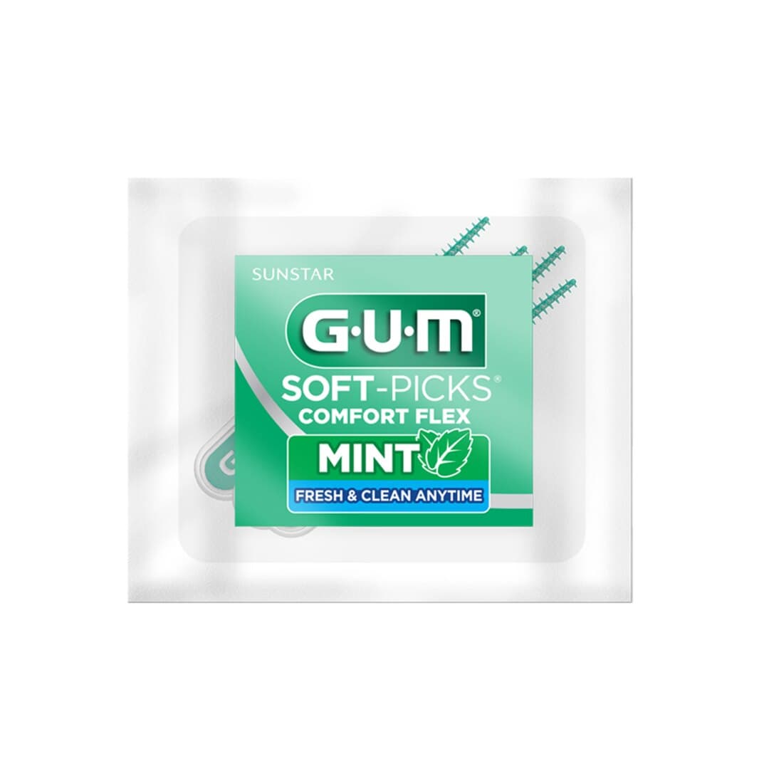 GUM Soft-Picks Comfort Flex Interdental Cleaners, Mint, 4 Picks per Pack, 72 Packs/Box, 670P thumbnail 2