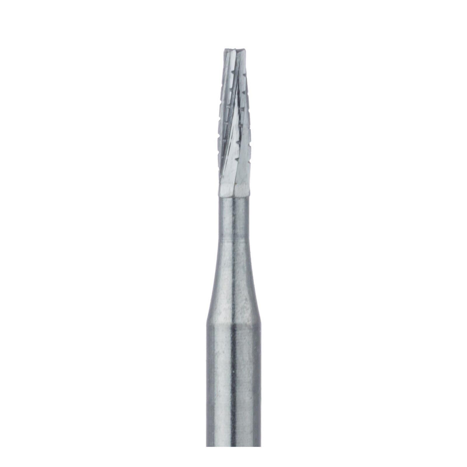 Meisinger Tungsten Carbide Bur HM33-010-FG, Tapered Fissure Cross Cut, Friction Grip, #700, 1.0 mm Diameter, 5/Pkg thumbnail 2