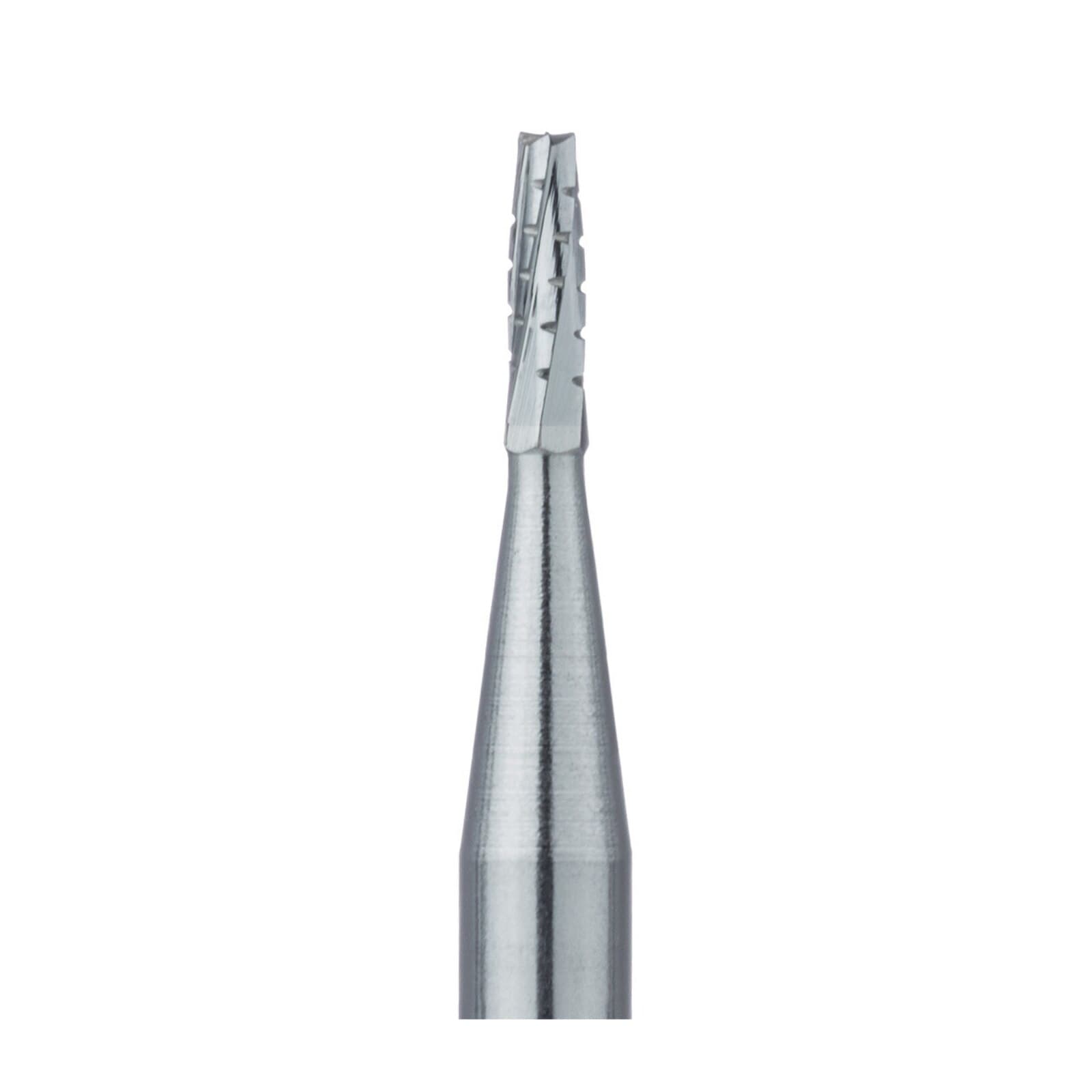 Meisinger #701 Operative Tungsten Carbide Bur, Flat End Taper, Right Angle (RA), X-Cut, 1.2mm, 5/Pk, HM33-012-RA thumbnail 2