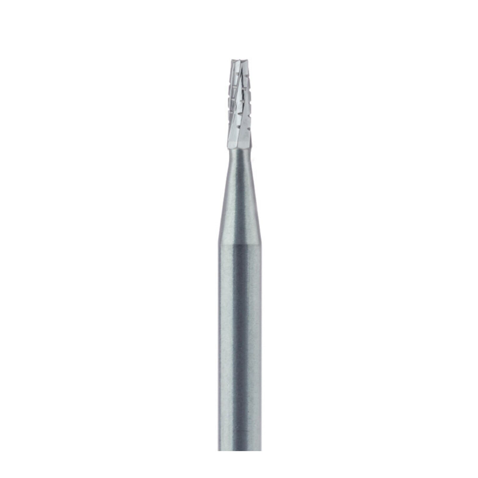 Meisinger Tungsten Carbide Bur HM 33-014, X-Cut Tapered Fissure, Flat End, HP, 1.4 mm Diameter, 5/Pkg thumbnail 2