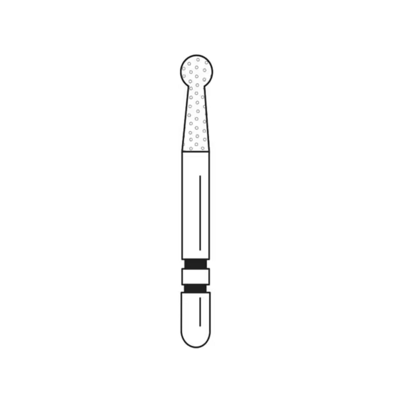 Two Striper TSZtech Diamond Bur, Friction Grip, Round #125NZM, 1.7 mm, ZM Grit, 5/Pk, 2015676 thumbnail 3