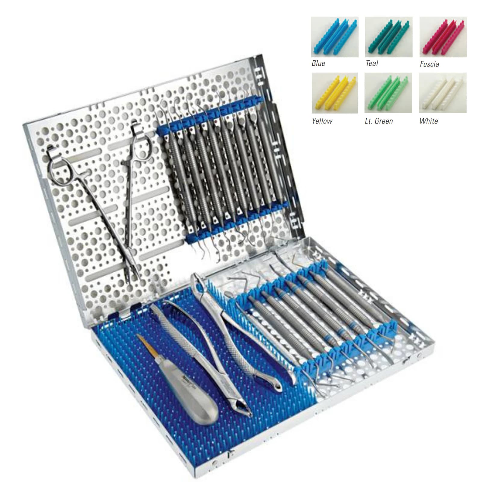 Nordent Cassette Double Sided 32 Instruments, Large, Stainless Steel, 8 in x 11 in x 1.25 in, Autoclavable/Chemiclavable, C3 - Cassette Double Sided 32 Instr - Image 1
