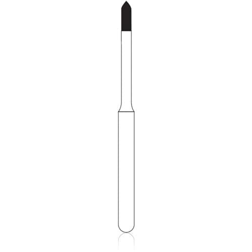 NTI® FG Diamond Bur, Medium Grit, Beveled End Cylinder, #875-009 (M875-009), 0.9 mm Diameter, 3.0 mm Head Length, Gray, 5/Pk thumbnail 2
