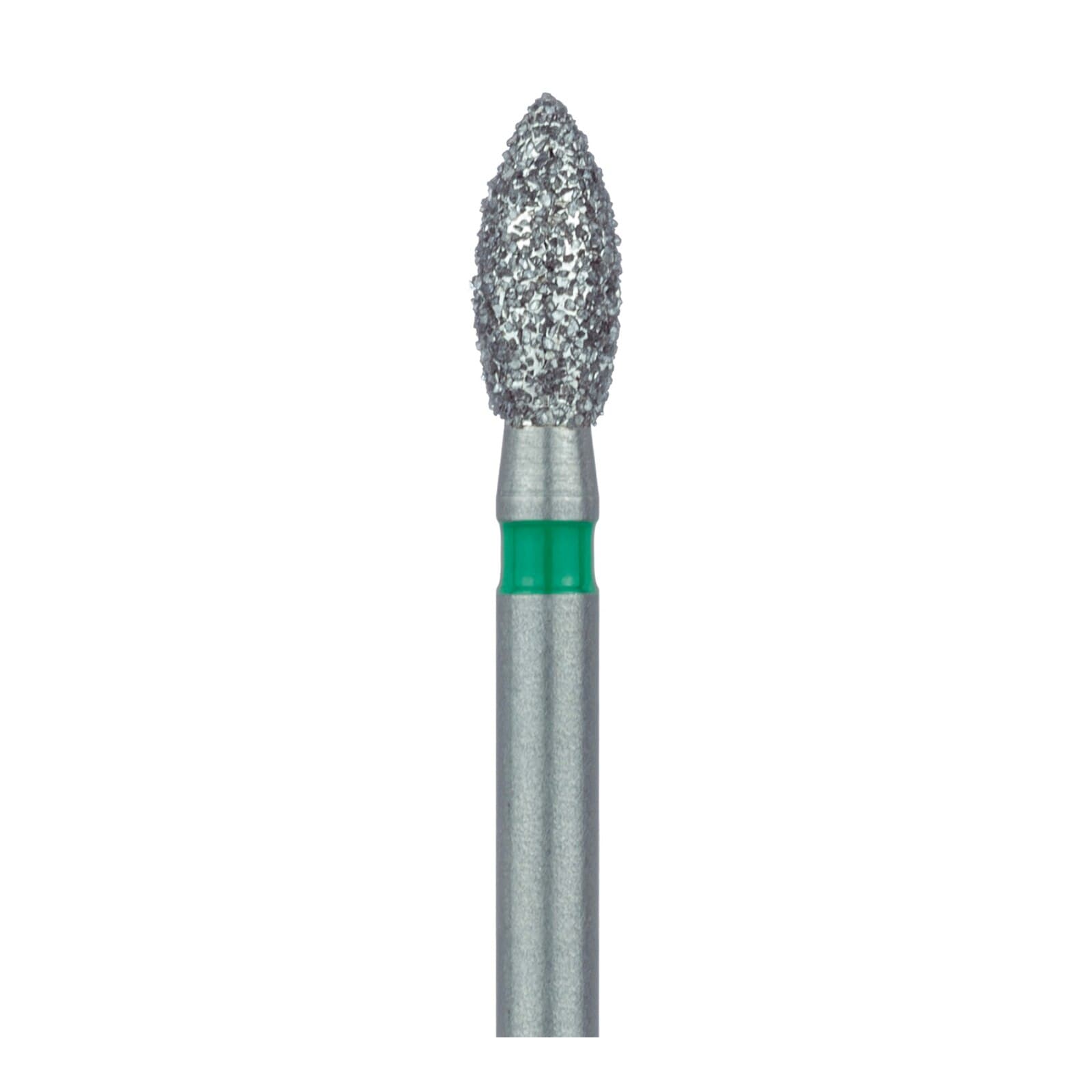 Meisinger Multi-Use Diamond Bur, FG, Pointed Football, #830G-023, 2.3 mm Head, Coarse, Green, 5/Pk, 830G-023-FG thumbnail 3