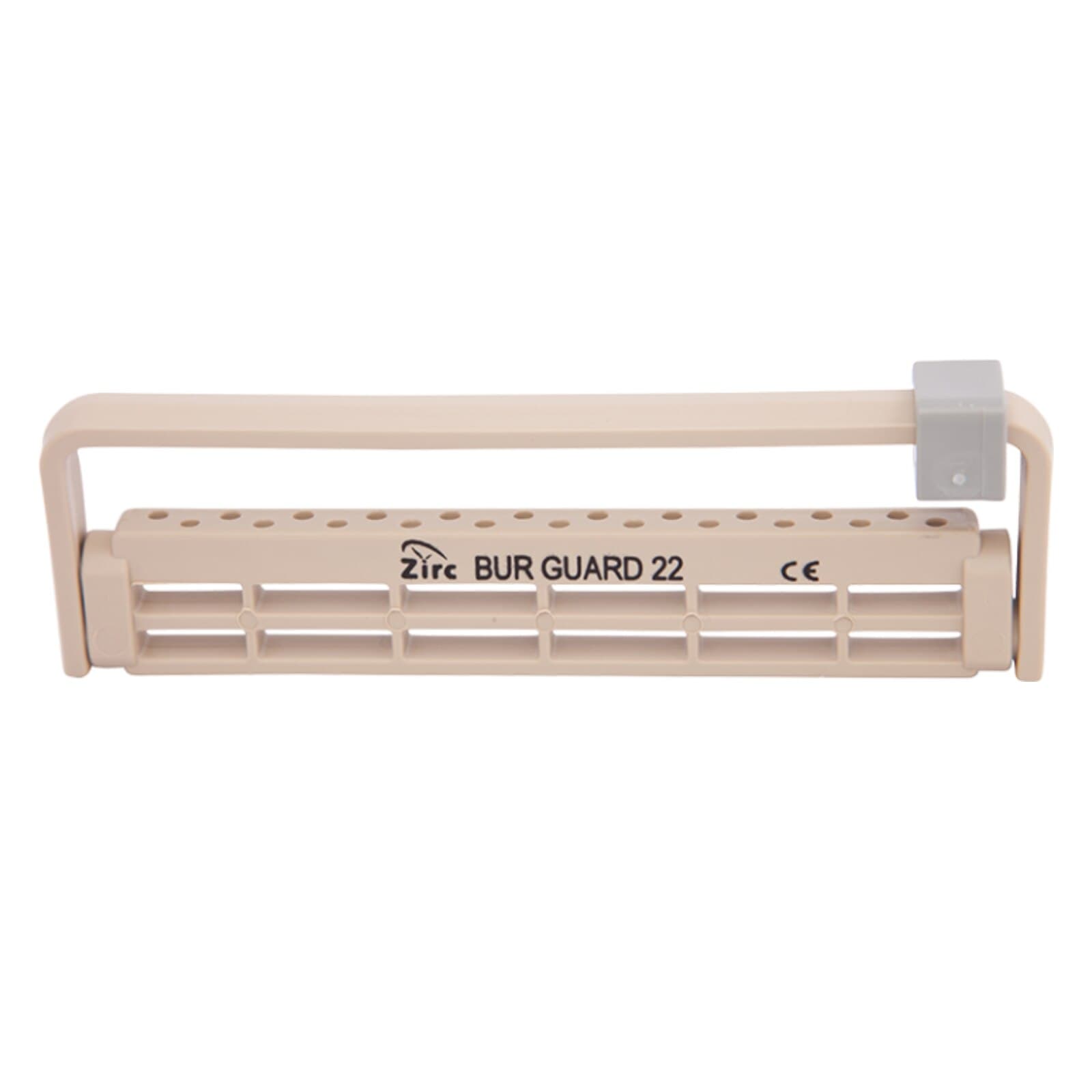 Zirc Steri-Bur Guard 22-Hole Bur Holder, Beige, Fits FG/RA/HP Burs, Adjustable Height, Autoclavable, 50Z410-G thumbnail 2