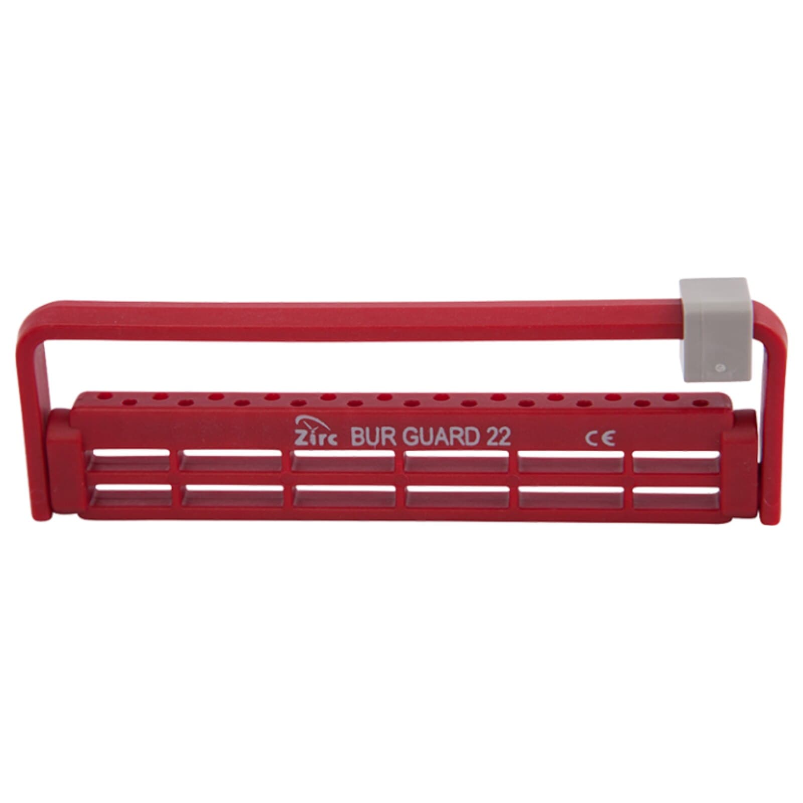 Zirc Steri-Bur Guard 22-Hole Bur Holder, Red, Fits FG/RA/HP Burs, Adjustable Height, Autoclavable, 50Z410-M thumbnail 2