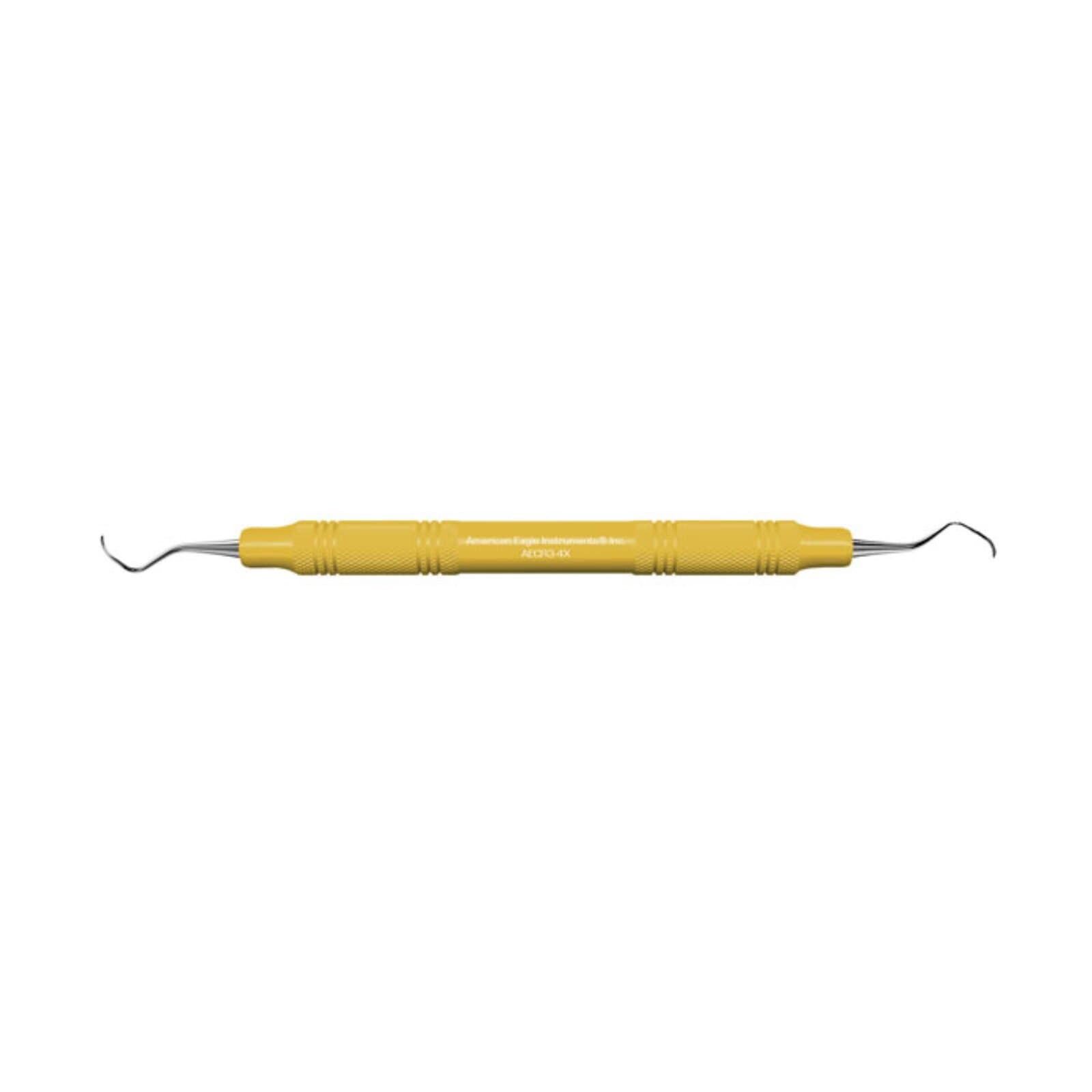 American Eagle Universal Curette, #3-4 Rules, Smallest Posterior, Double End, EagleLite Resin Handle, 3/8", Yellow, AECR3-4X, 1/Pk thumbnail 3