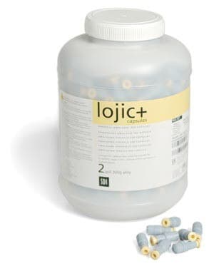 Lojic+ Spherical Amalgam Alloy Capsules, 2 Spill, 600 mg, Regular Set, Yellow/Gray, 500/Jar, 4222303 thumbnail 2