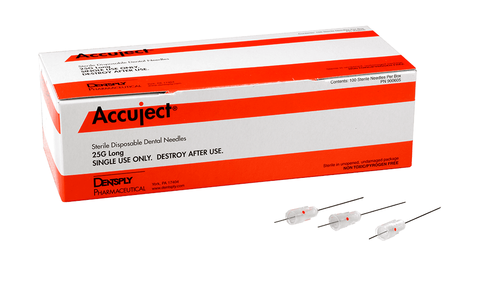 Accuject Disposable Dental Needles, Plastic Hub, 25 Gauge Long (32mm), Sterile, Orange, 100/Box, 900605 thumbnail 13