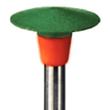 Meisinger 9770G-260-HP-GR/O Porcelain Polisher Disc, Knife Edge, Coarse, Green/Orange, 26 mm, Handpiece, 1/Pk thumbnail 6