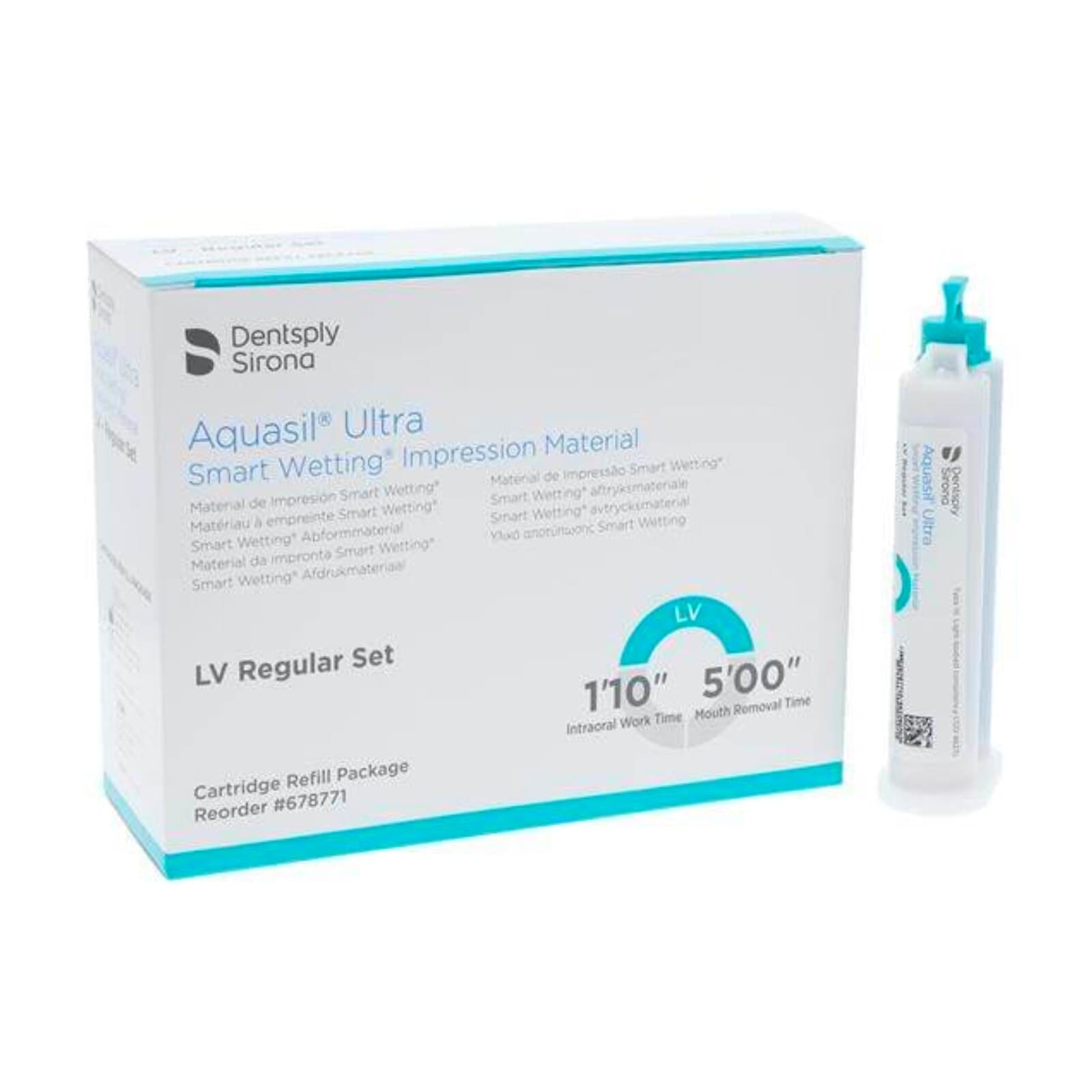 Aquasil Ultra Smart Wetting Impression Material, Light Body (LV), Regular Set, 50 ml Cartridges, Mint, Teal, 4/Pk, 678771 thumbnail 7