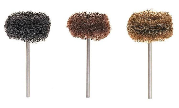 Hatho Miniature Scotch Brite Polishing Brushes, HP, Coarse, Brown, 12/Pk, 1670016 thumbnail 10