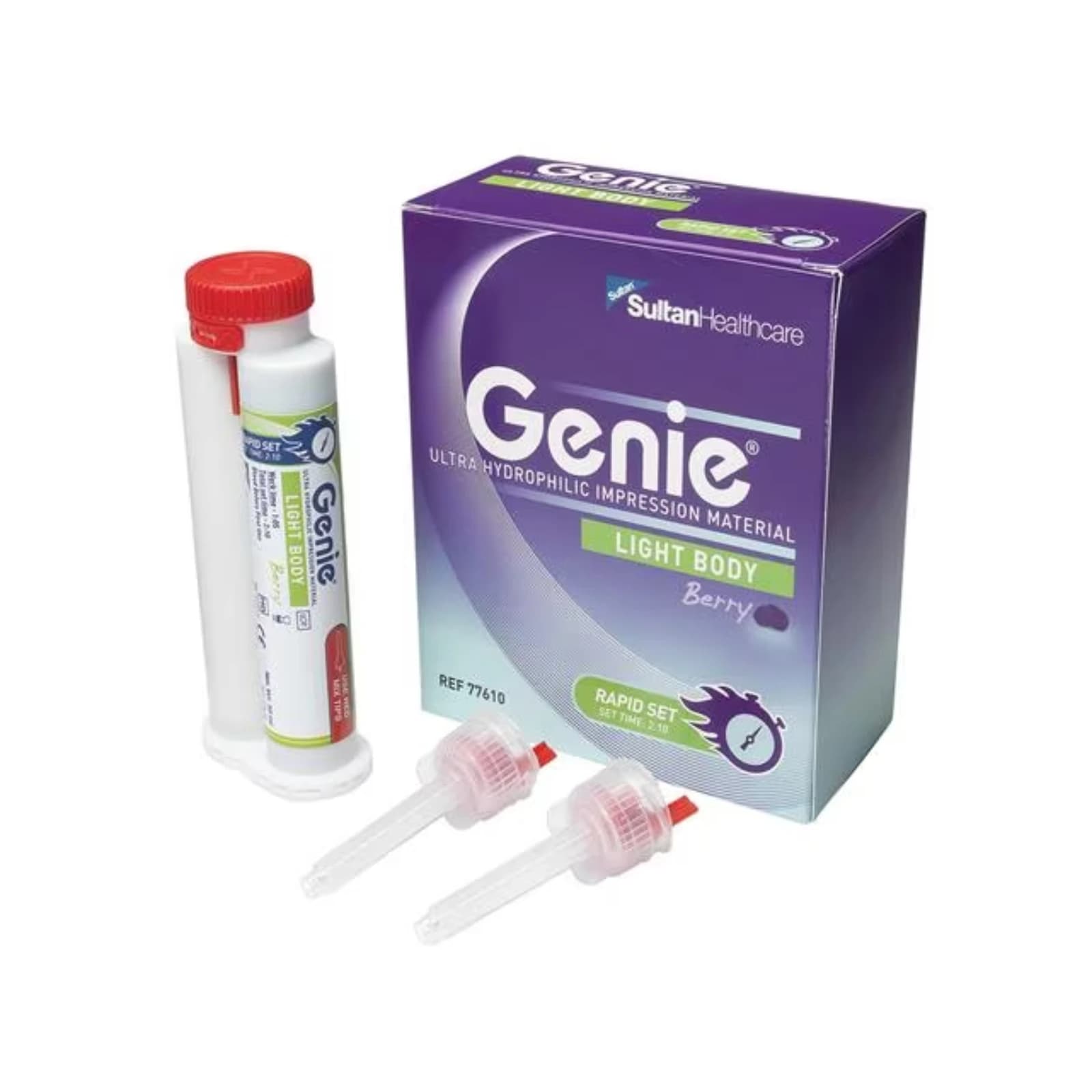 Genie VPS Impression Material, Light Body, Rapid Set, Berry Flavor, Green, 50 ml Cartridges, 2/Pk, 77610 thumbnail 6