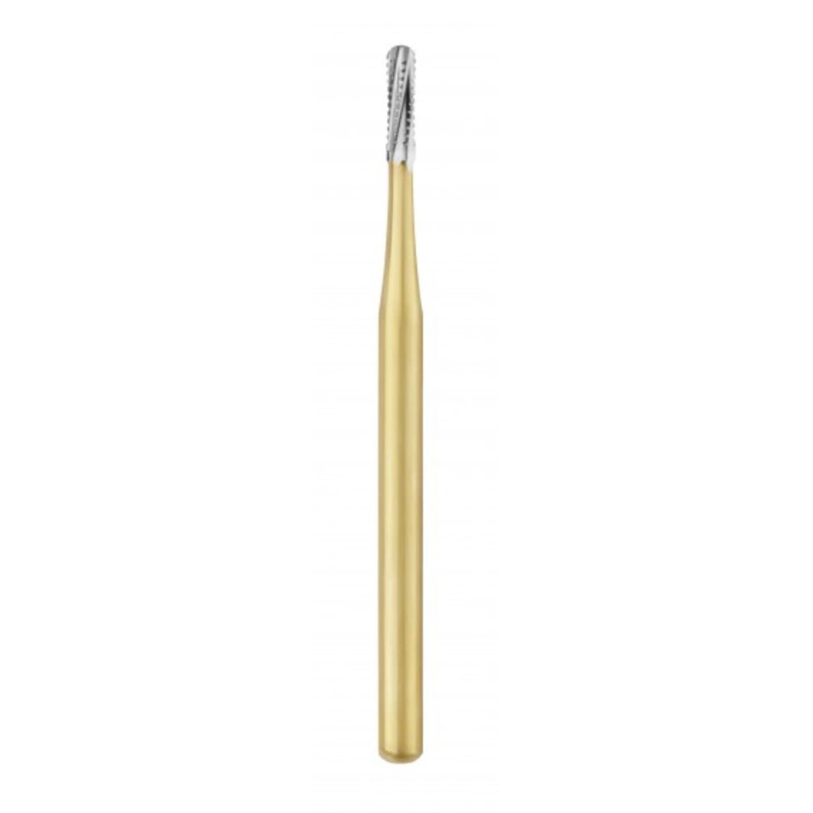SS White Great White Gold Carbide Bur, #1557SL, Straight Fissure Round End, Friction Grip, 5/Pk, 18225-5 thumbnail 3