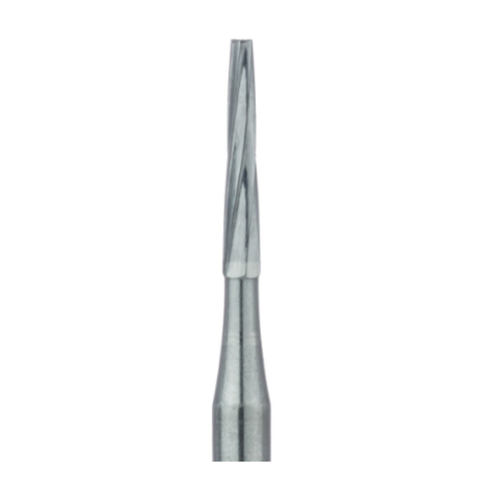 Meisinger Tungsten Carbide Bur #170L, HM23L-010-FGL, Long Tapered Fissure Crosscut, Friction Grip (FG) Long Shank, 1.0 mm Head, 5/Pk thumbnail 3