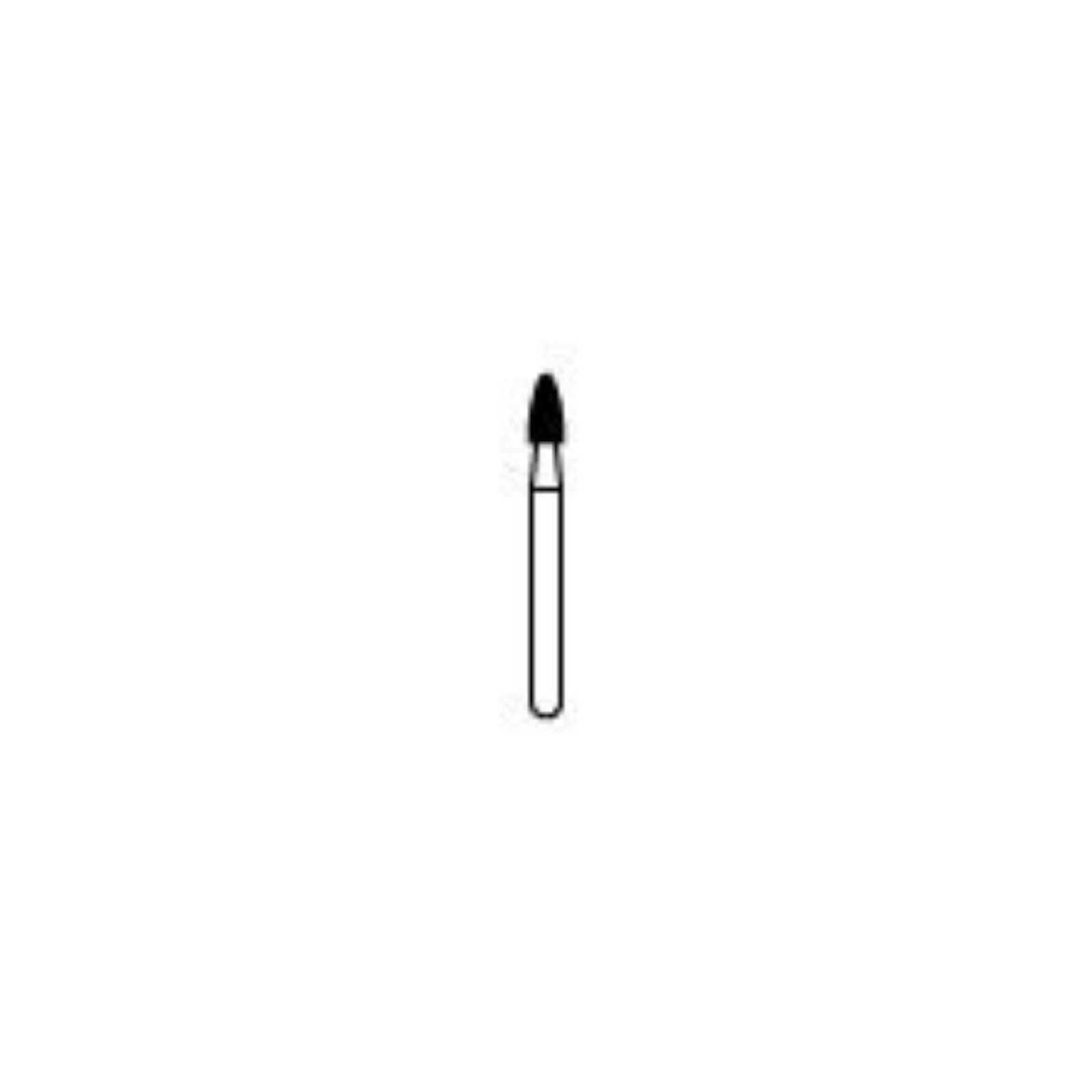 Kerr Zir-Cut Diamond Bur, FG, Flame, #Z390-018, 1.8 mm Diameter, 3.0 mm Length, Blue Ring, 5/Pkg thumbnail 3