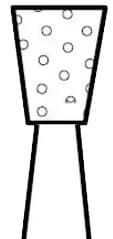 Two Striper Diamond Bur, FG, Inverted Cone, #320.2C, Coarse, Green, 1.7 mm Major/1.3 mm Minor Diameter, 2.0 mm Head Length, 5/Pk, 2015217 thumbnail 3