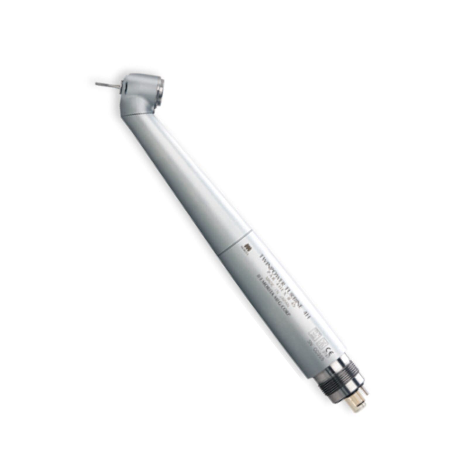 TwinPower Turbine 45 Basic High Speed Air Handpiece, 45° Push-Button Autochuck, Triple Spray, 4-Hole, Without Light, PAR-4HEX-B-45, 16-5606322, 1/Pk thumbnail 3