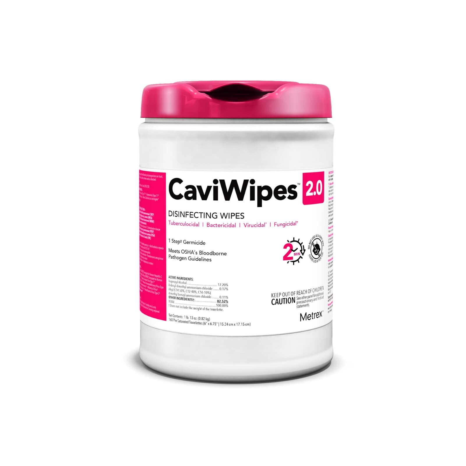 CaviWipes 2.0 Surface Disinfectant Wipes, Large, 6" x 6.75", 160 Wipes/Canister, 46781-17 thumbnail 9