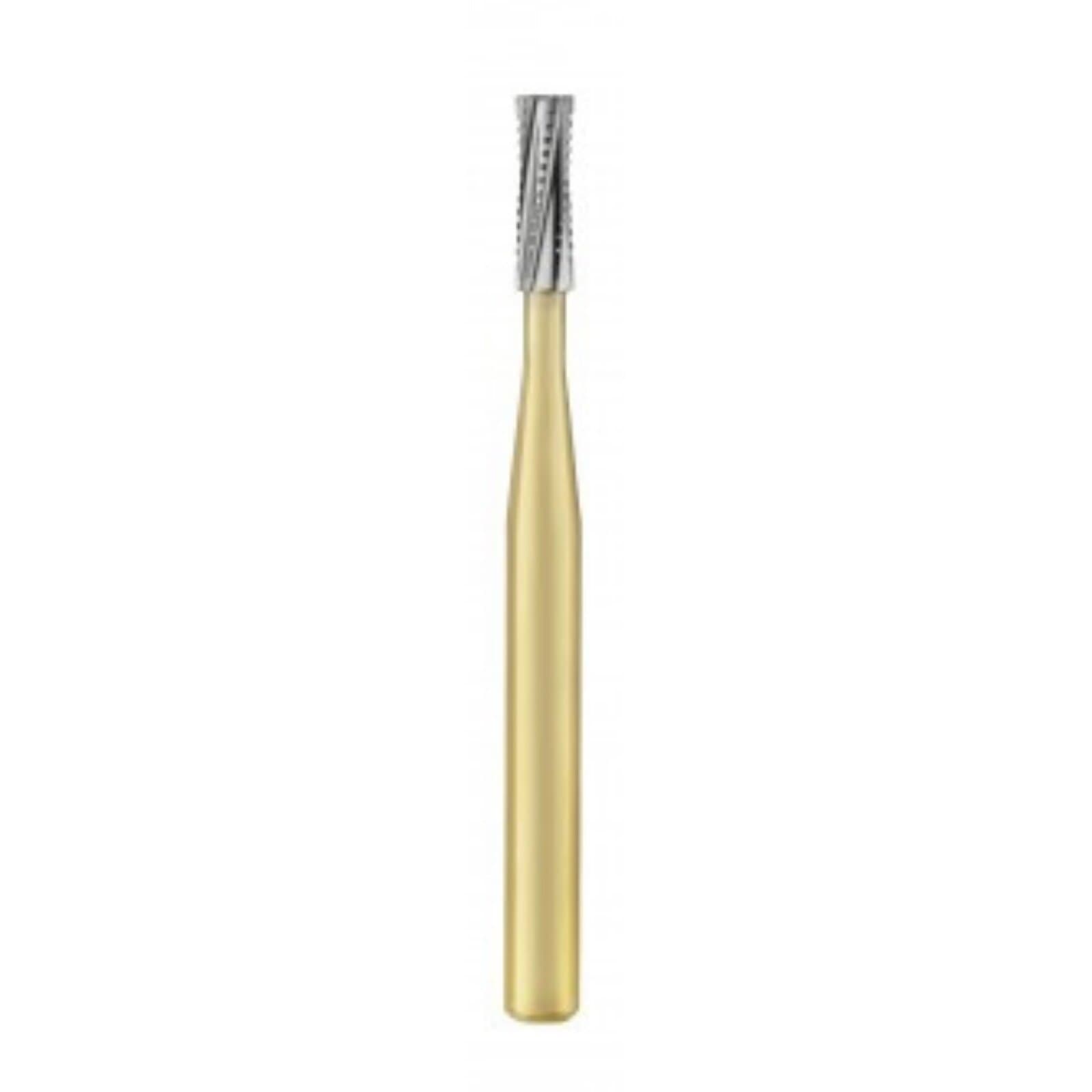 Great White Gold Series Carbide Burs, FG, Straight Cross Cut Fissure, # GW558, 10/Pk, 18222 thumbnail 3