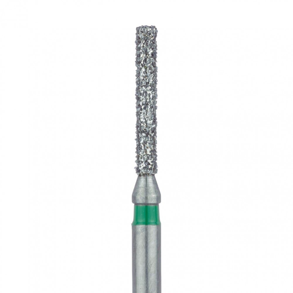 Meisinger Multi-Use Diamond Bur, FG, Long Cylinder Flat End, #837LG-012, 1.2 mm Head, Coarse, Green, 5/Pk, 837LG-012-FG thumbnail 4