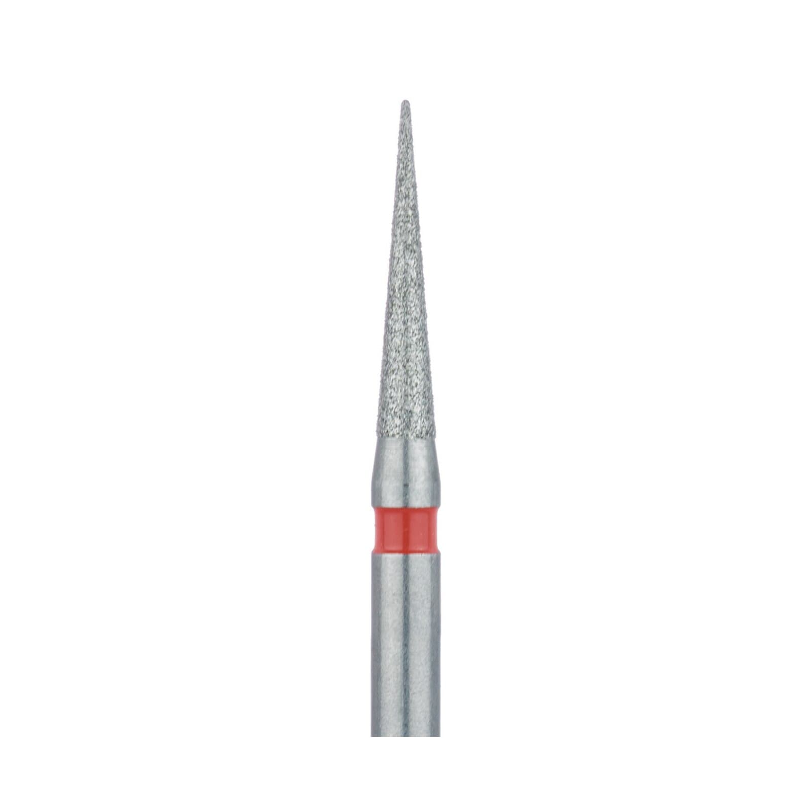 Meisinger Multi-Use Diamond Bur, Friction Grip, Needle Shape, Fine Grit (Red), 1.4 mm Head, 8 mm Working Length, 5/Pk, 858F-014-FG thumbnail 4
