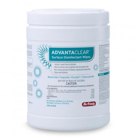 AdvantaClear Surface Disinfectant Wipes, 6" x 6.75", 160 Wipes/Canister, IMS-2160 thumbnail 8