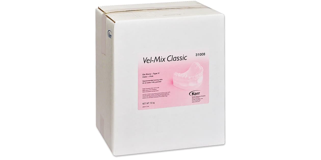 Kerr Lab Vel-Mix Die Stone, Type IV, Pink, 33 lb Carton, 31006 - Velmix Die Stone Pink 33lb - Image 1