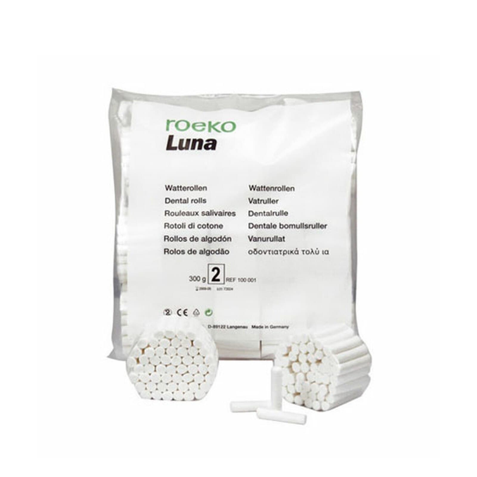 ROEKO Luna Cotton Rolls #2, 1.5" x 3/8", Non-Sterile, Unstarched, 1000/Box, 104002 thumbnail 4