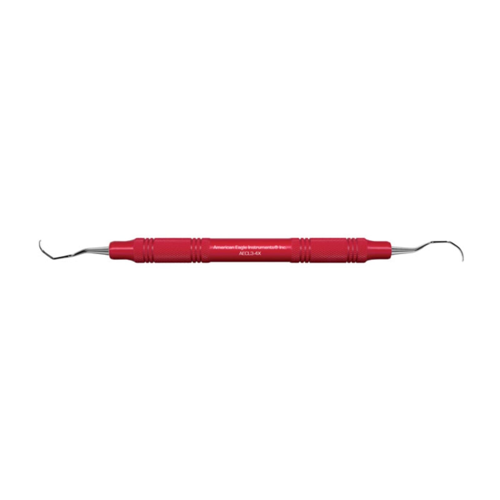 American Eagle Universal Curette, #3-4 Langer, Posterior Mesial/Distal, Double End, EagleLite Resin Handle, 3/8", Red, AECL3-4X thumbnail 3