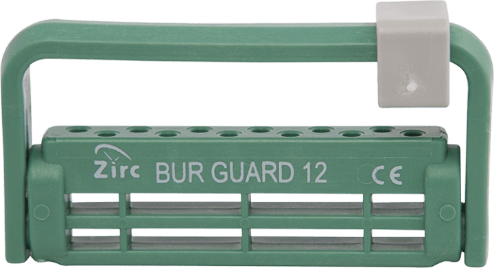 Zirc Steri-Bur Guard 12-Hole Bur Holder, Green, Adjustable, Autoclavable, 50Z406D, 1/Pk thumbnail 3