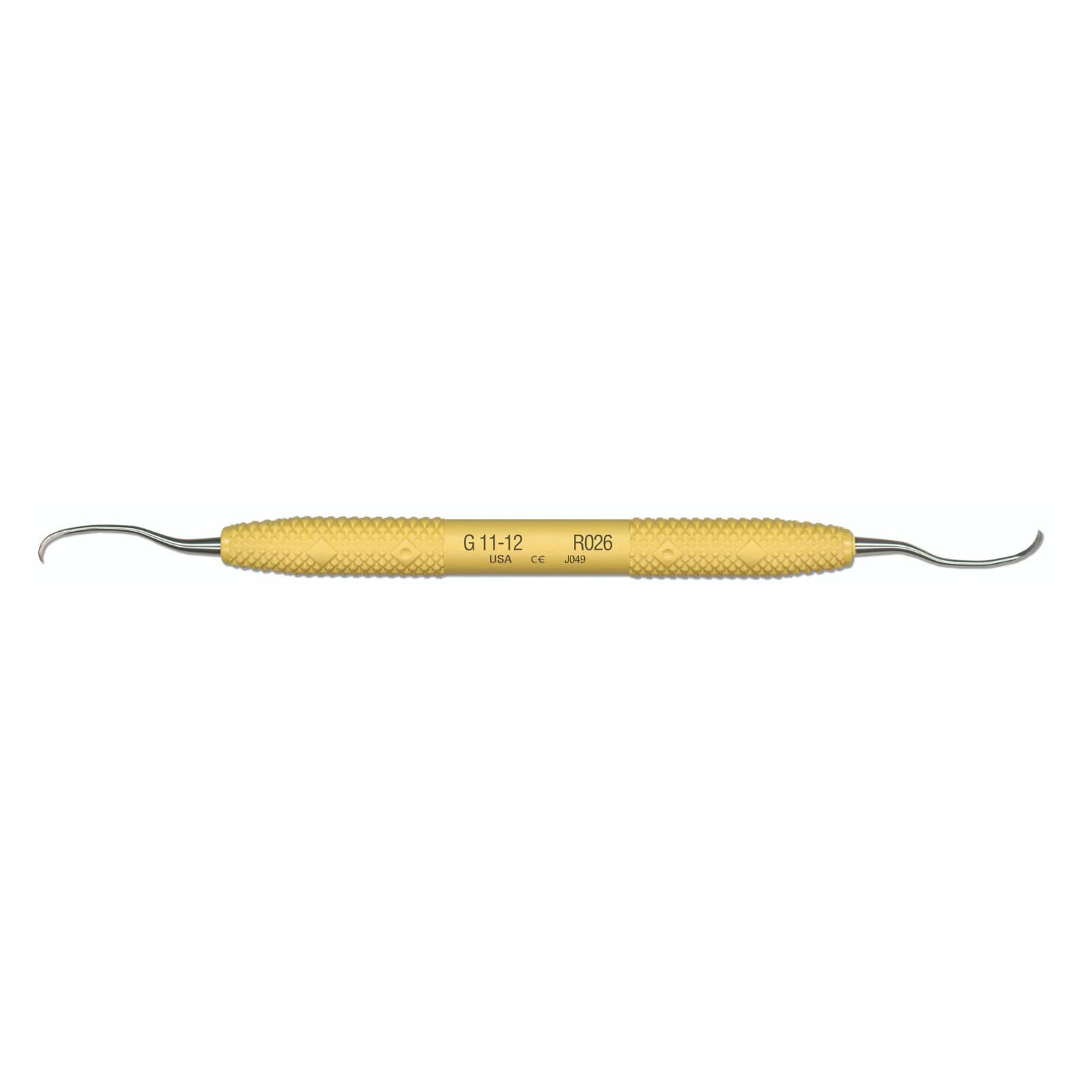 Amazing Gracey 11/12 Double-Ended Gracey Curette, Yellow Resin Handle, R026 thumbnail 7