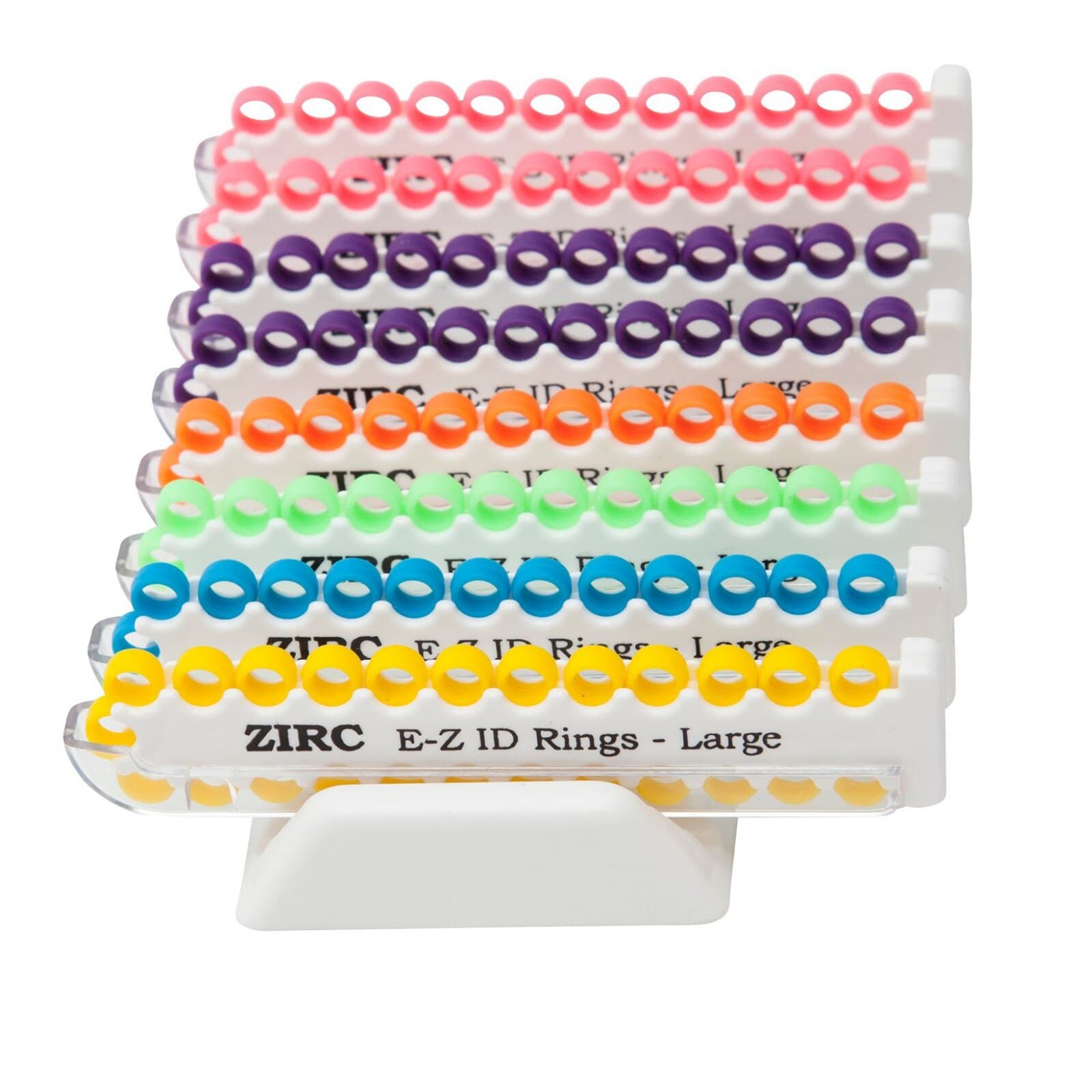 Zirc E-Z ID Large Ring System, Vibrant Assorted Neon, 1/4" Rings, 200/Pk, 70Z210 thumbnail 3